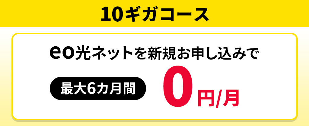 【10ギガコース】ネット月額割引