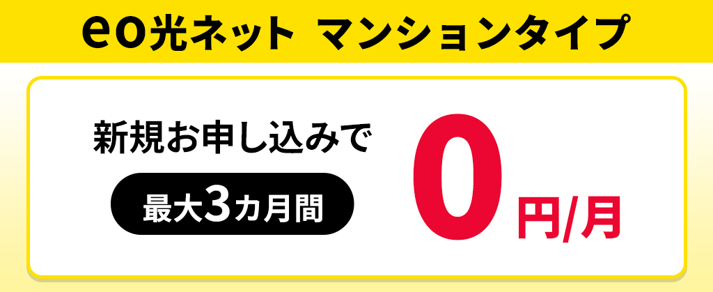 eo光ネットマンションタイプ 3カ月割